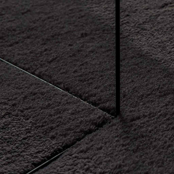 Schwarzer Ovaler Teppich 160x230 cm