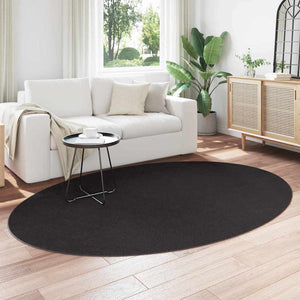 Schwarzer Ovaler Teppich 160x230 cm