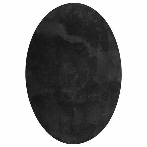 Schwarzer Ovaler Teppich 160x230 cm