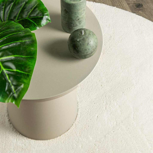 Creme Teppich 100 x 200 cm Polyester