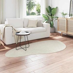 Creme Teppich 100 x 200 cm Polyester