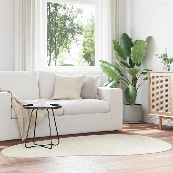 Creme Teppich 140x200 cm Polyester