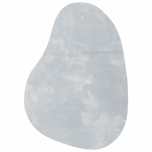 Grauer Polyester Teppich 160x230 cm