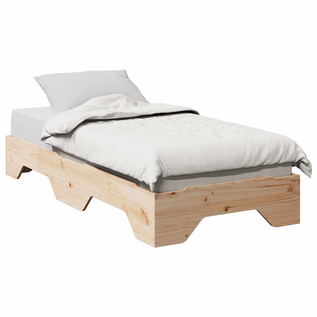 Massivholzbett 90x190 cm Stapelbar