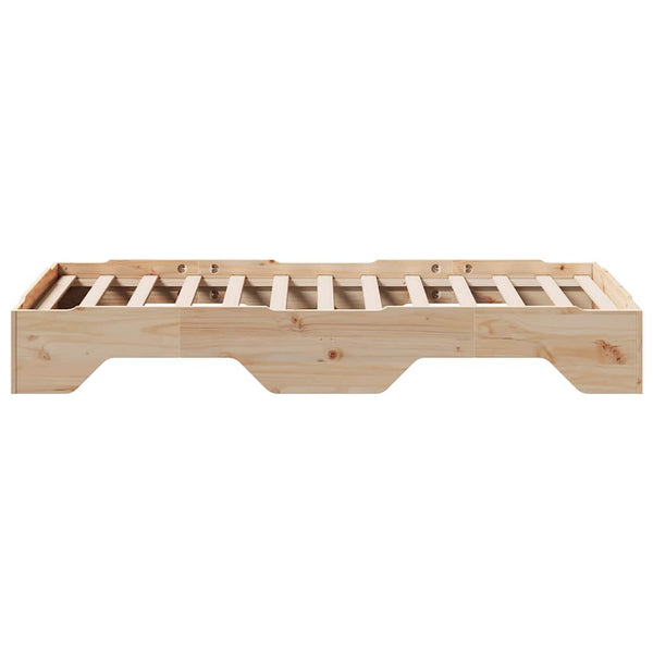 Massivholzbett 75x190 cm Stapelbar