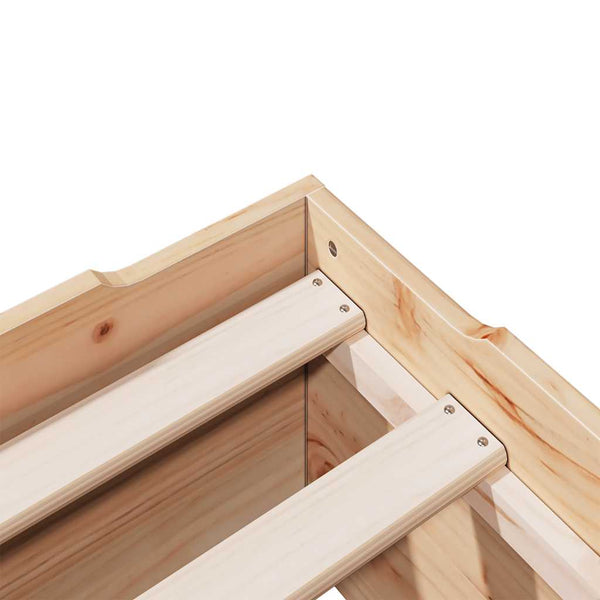 Massivholzbett 75x190 cm Stapelbar