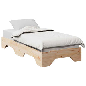 Massivholzbett 75x190 cm Stapelbar