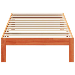 vidaXL Lit en bois massif sans matelas Marron ciré 90x200 cm Pin