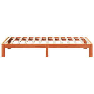 vidaXL Lit en bois massif sans matelas Marron ciré 90x200 cm Pin