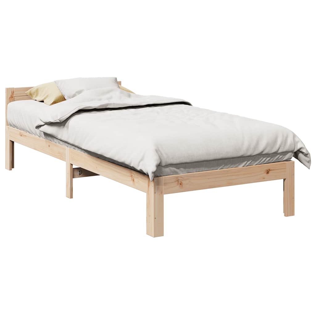 vidaXL Lit en bois massif sans matelas 80x200 cm Bois de pin