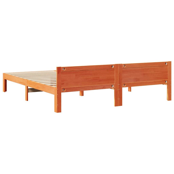 Massivholzbett Kiefer 160x200 cm Wachsbraun