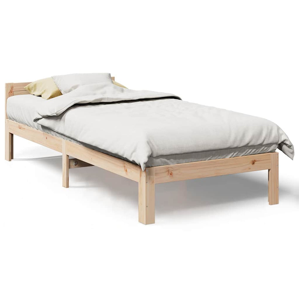 vidaXL Lit en bois massif sans matelas 90x200 Bois de pin