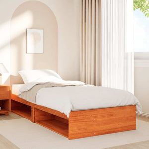 vidaXL Lit de repos sans matelas marron miel 100x200 cm pin massif