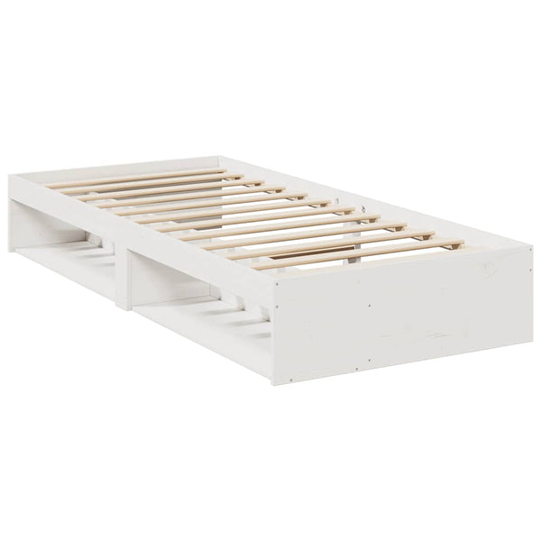 vidaXL Lit de repos sans matelas Blanc 90x200 cm Bois de pin massif