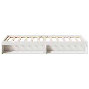 vidaXL Lit de repos sans matelas Blanc 90x200 cm Bois de pin massif