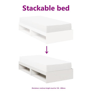 vidaXL Lit de repos sans matelas Blanc 90x200 cm Bois de pin massif