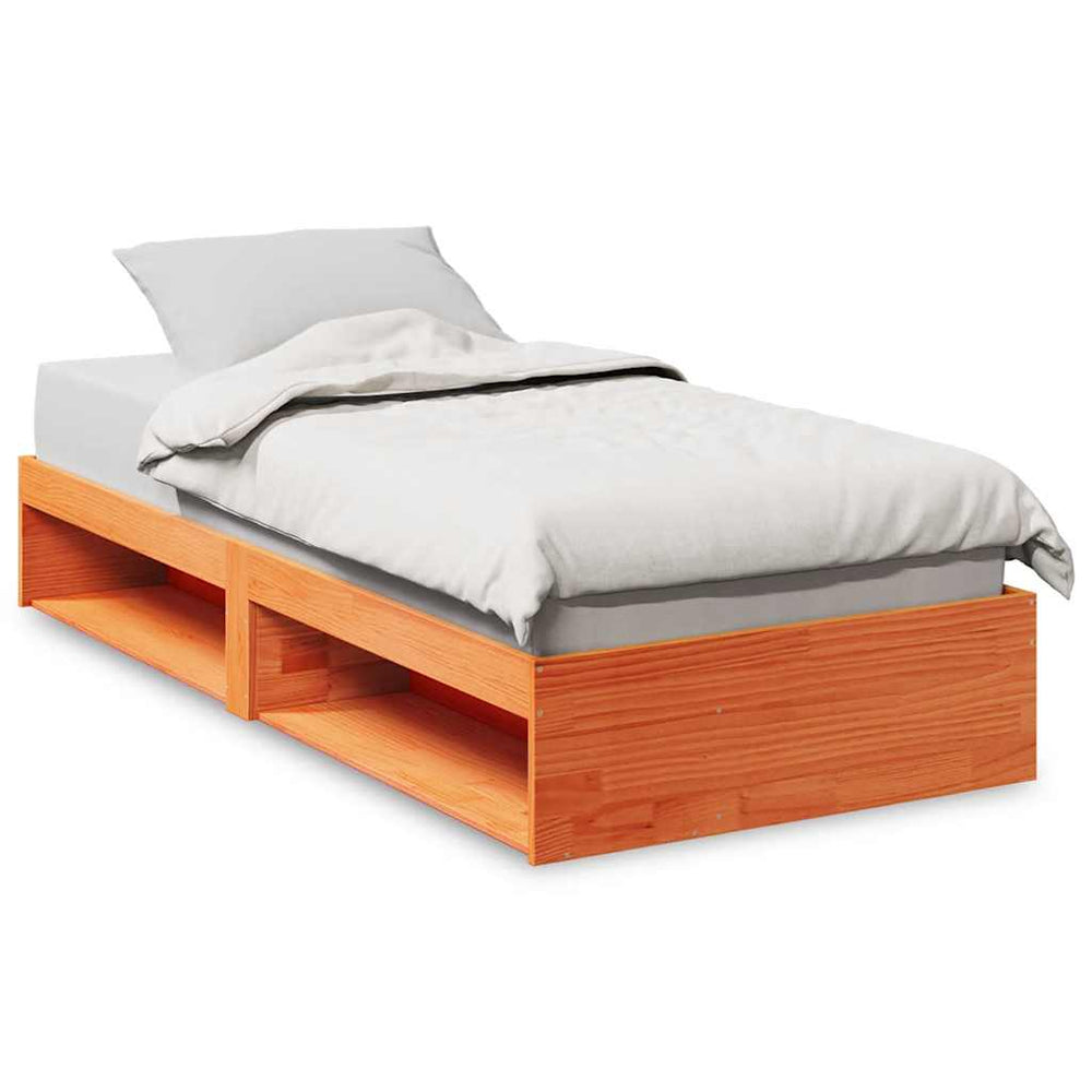 Tagesbett Kiefer Massivholz 90x200 cm Wachsbraun