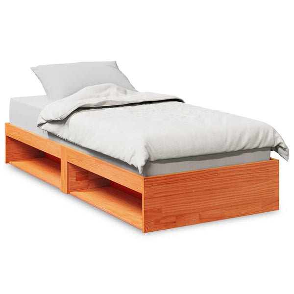 vidaXL Lit de repos sans matelas marron miel 90x190 cm pin massif