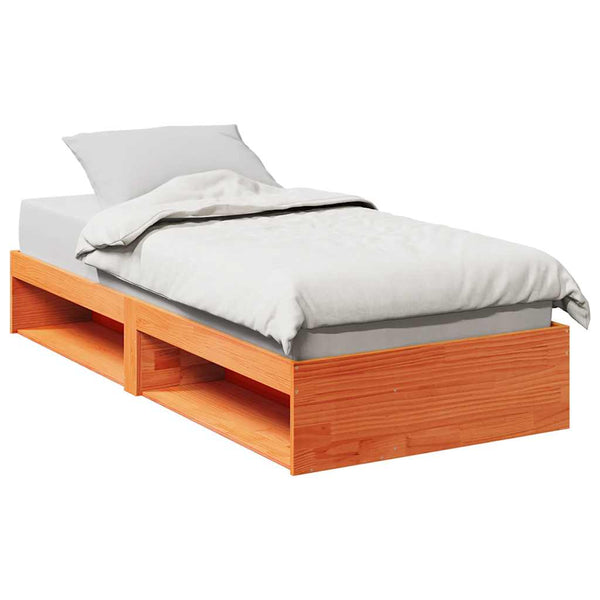 Tagesbett 75x190 cm Kiefer Massivholz Wachsbraun