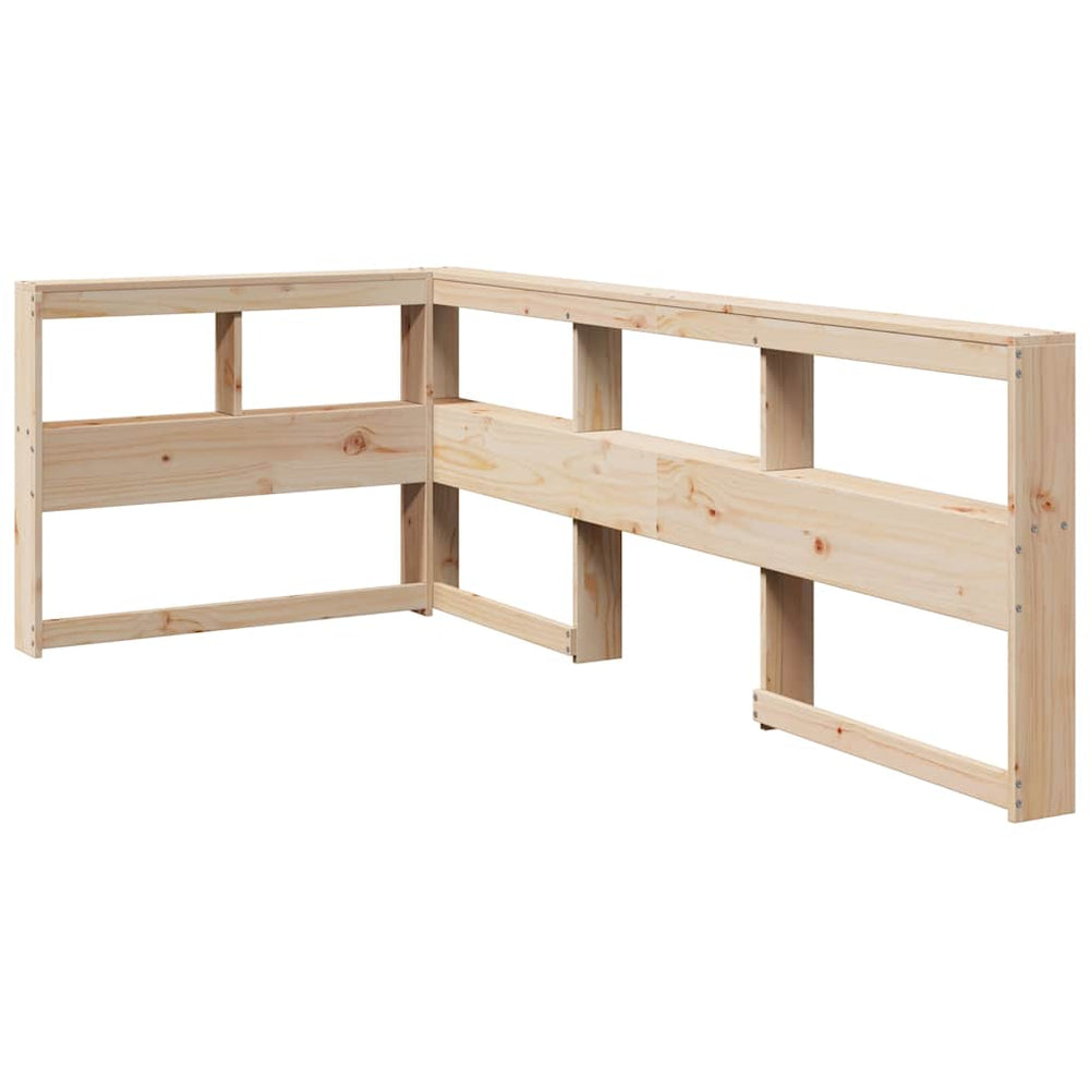 Kopfteil mit Bücherregal Kiefer Massivholz 80 cm