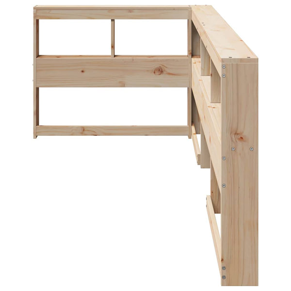 Kopfteil mit Bücherregal Kiefer Massivholz 80 cm