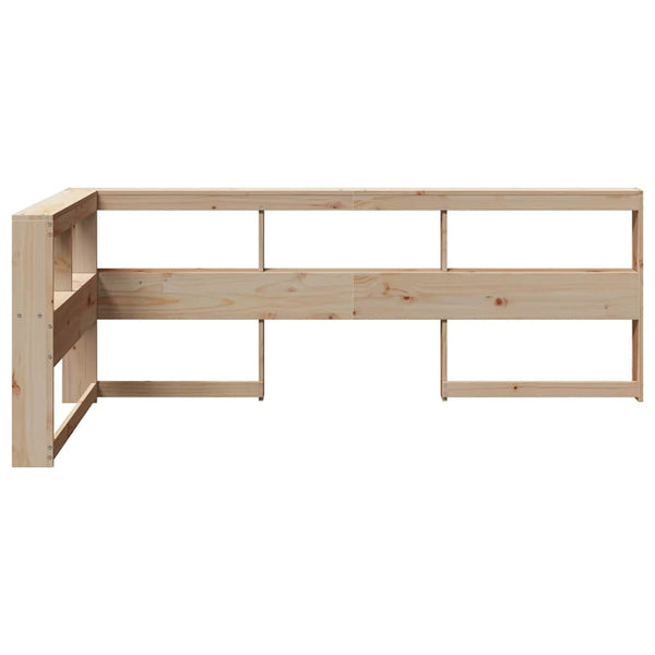 Kopfteil mit Bücherregal Kiefer Massivholz 80 cm