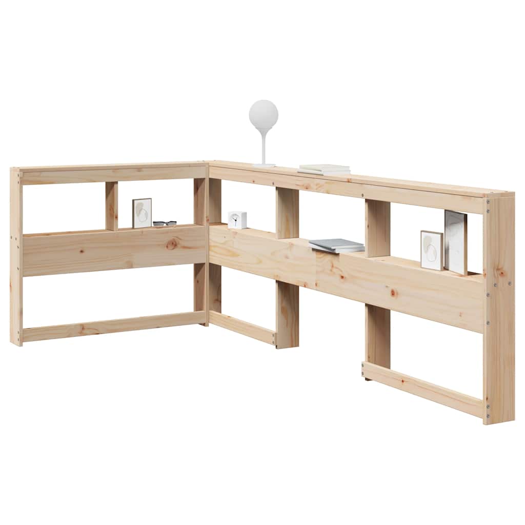 Kopfteil mit Bücherregal Kiefer Massivholz 80 cm