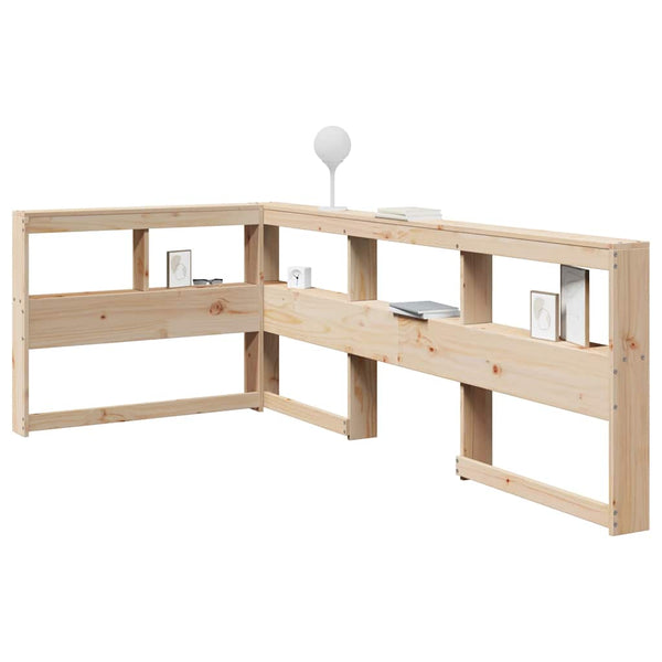 Kopfteil mit Bücherregal Kiefer Massivholz 80 cm