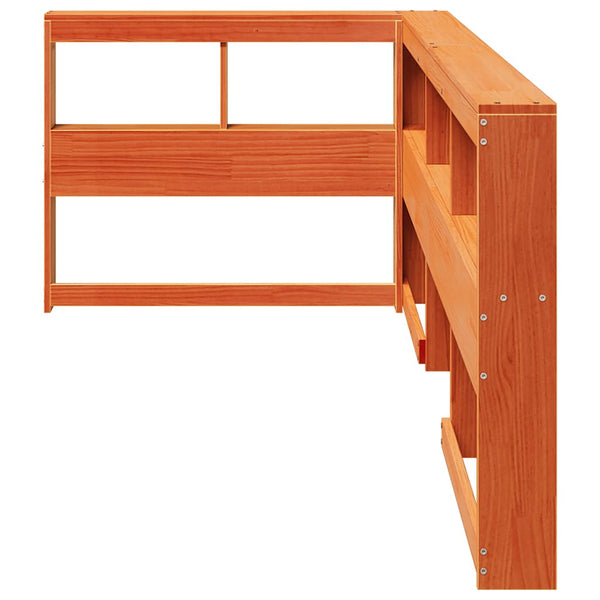Bücherregal Kopfteil Wachsbraun 80cm Massivholz