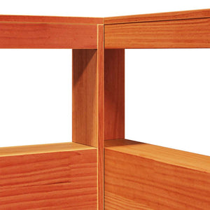 Bücherregal Kopfteil Wachsbraun 80cm Massivholz