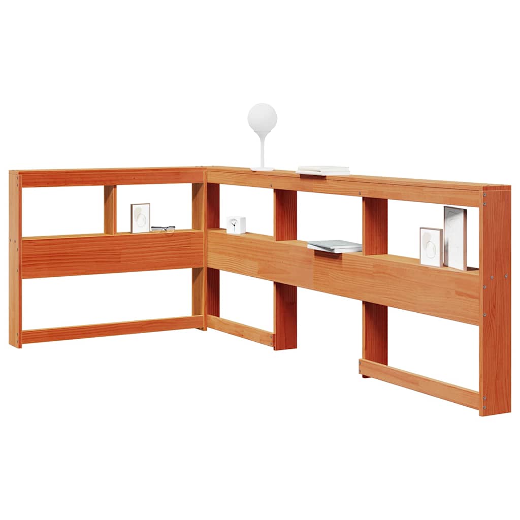 Bücherregal Kopfteil Wachsbraun 80cm Massivholz