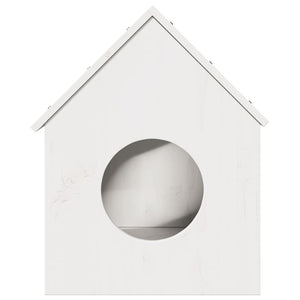 Katzenhaus Weiß Kiefer Massivholz 41x50x50cm