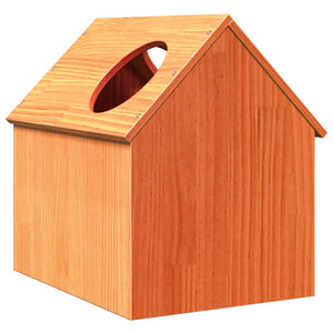 Katzenhaus Kiefer Massivholz Wachsbraun