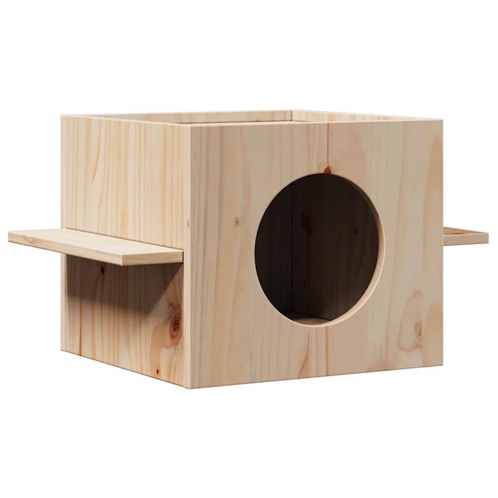 Katzenhaus Kiefer Massivholz 51x35x30cm