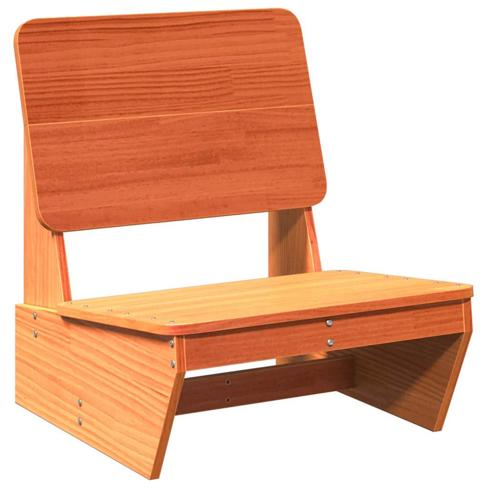 vidaXL Garden Chair Wax Brown 60x64x70.5 cm Solid Pine Wood