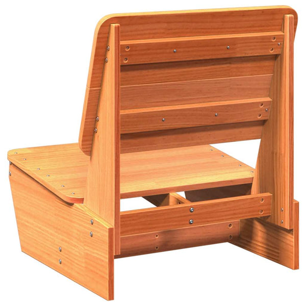 Gartenstühle 2er Set, Kiefer Massivholz, Wachsbraun