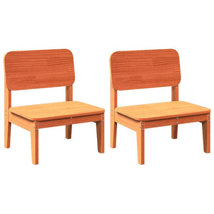 Gartenstühle 2er Set, Kiefer Massivholz Wachsbraun