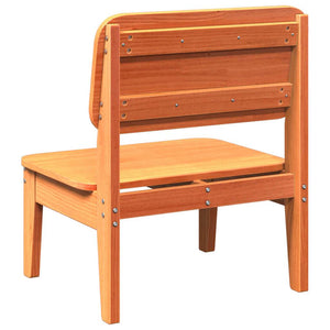 Gartenstühle 2er Set, Kiefer Massivholz Wachsbraun