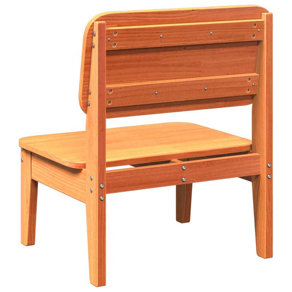 Gartenstühle 2er Set, Kiefer Massivholz Wachsbraun