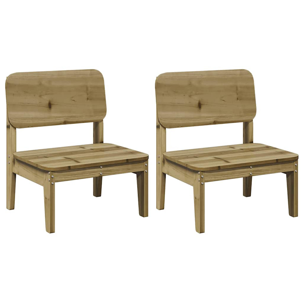 vidaXL Chaises de jardin 2 pcs 60x52,5x72 cm Pin Imprégné