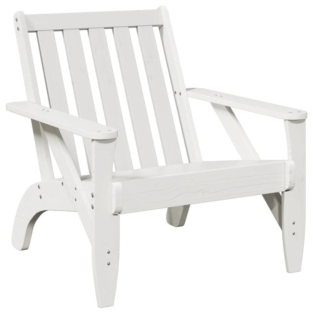 Adirondack Gartenstuhl Weiß Kiefer Massivholz