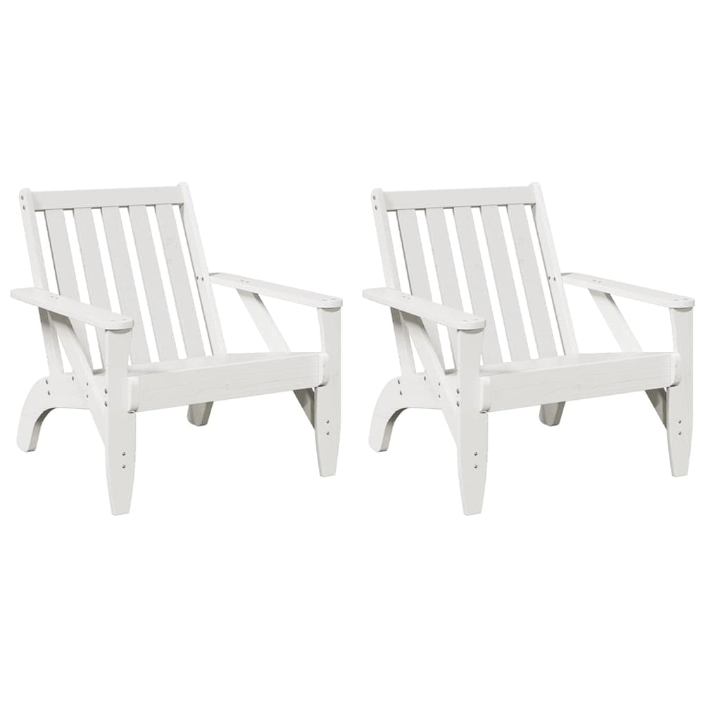 Adirondack Gartenstühle 2er Set, Kiefer Weiß