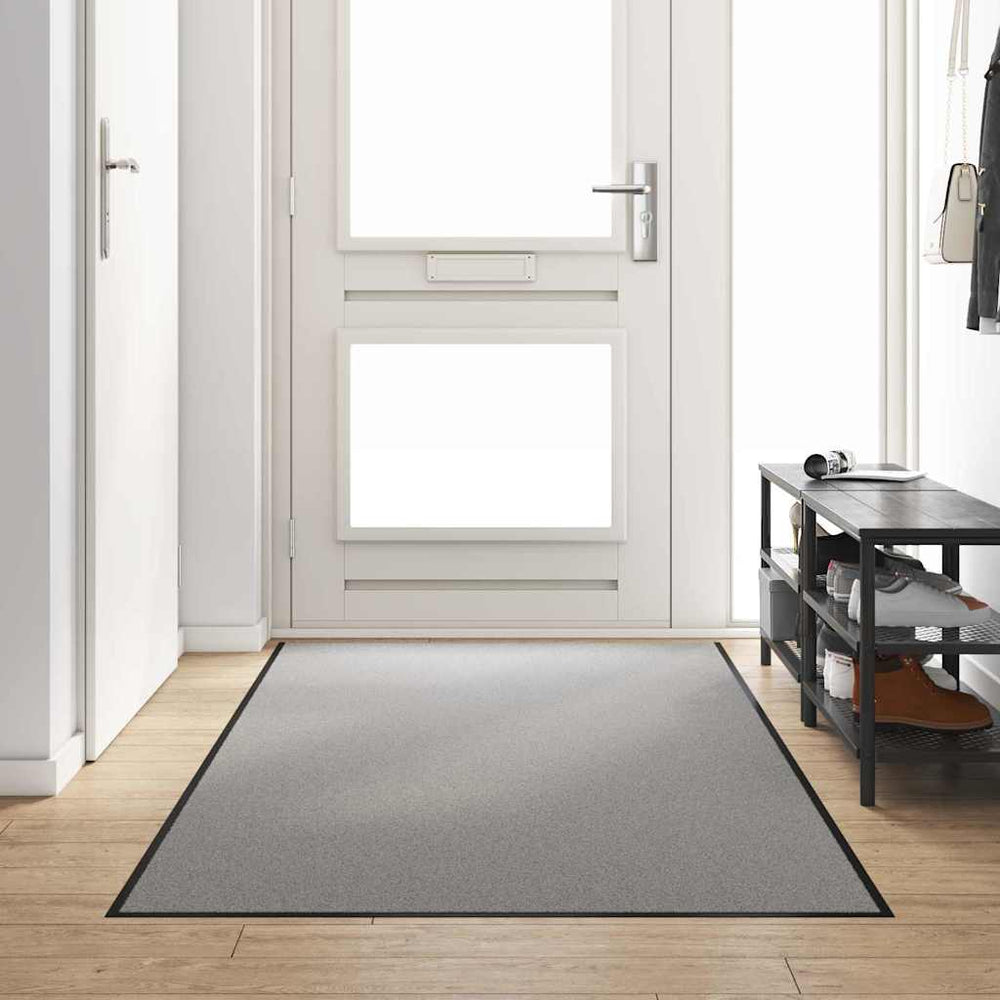 vidaXL Paillasson gris et noir 120 x 250 cm 100 % polyamide