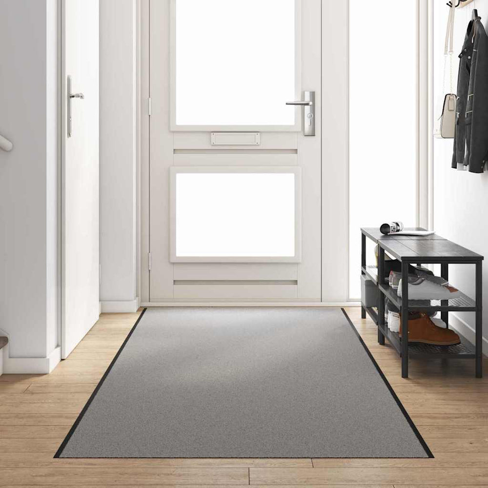 vidaXL Paillasson gris et noir 120 x 400 cm 100 % polyamide
