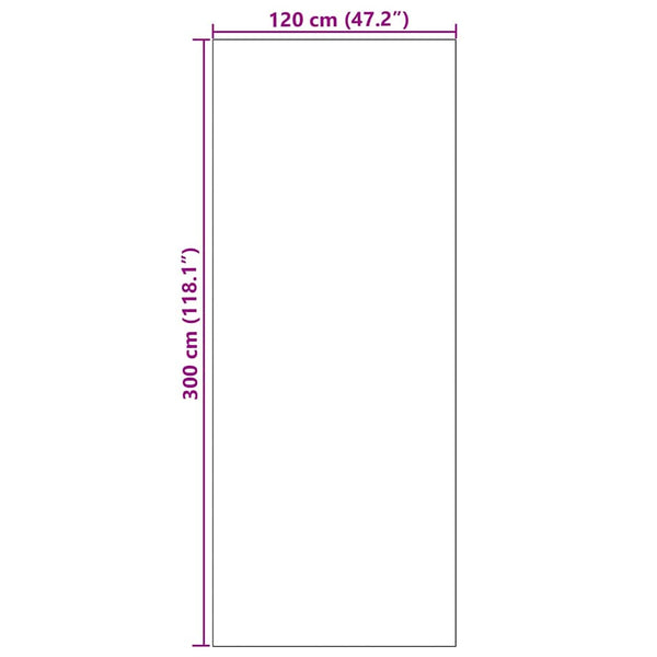 Fußmatte Beige Schwarz 120x300 cm Polyamid