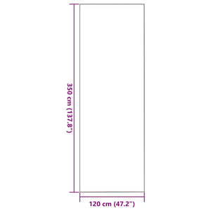 Fußmatte Beige Schwarz 120x350cm Polyamid
