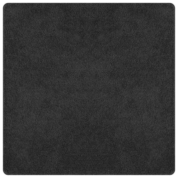 Dunkelgrauer Shaggy Teppich 200x200 cm