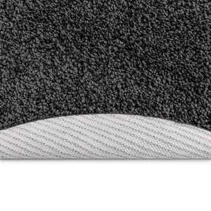 Dunkelgrauer Shaggy Teppich 160x160cm