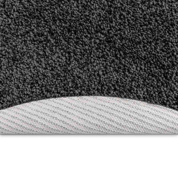Dunkelgrauer Shaggy Teppich 160x160cm