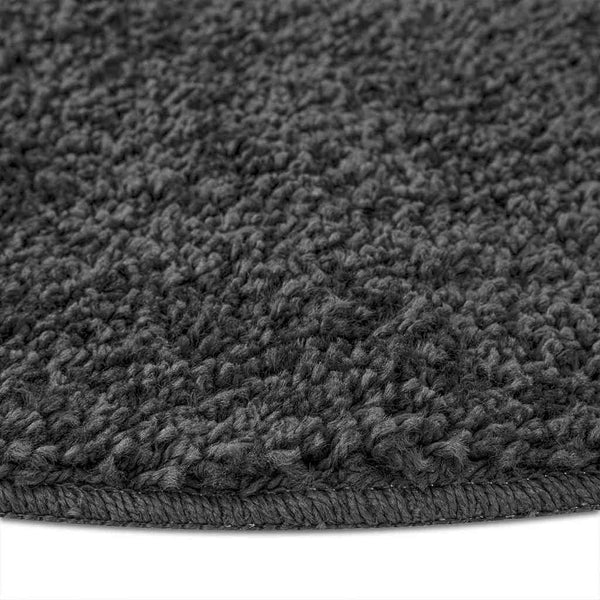 Dunkelgrauer Shaggy Teppich 160x160cm